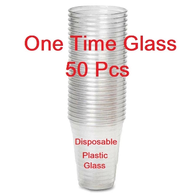 Picture of One Time Plastic Glass 250 ml (Pack of 50) - Clear