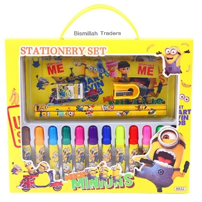 Picture of Kids Stationery Set Cartoon Birthday Gift Bag Goodies Bag Pencil Box 18 Pcs - Pencil Bag