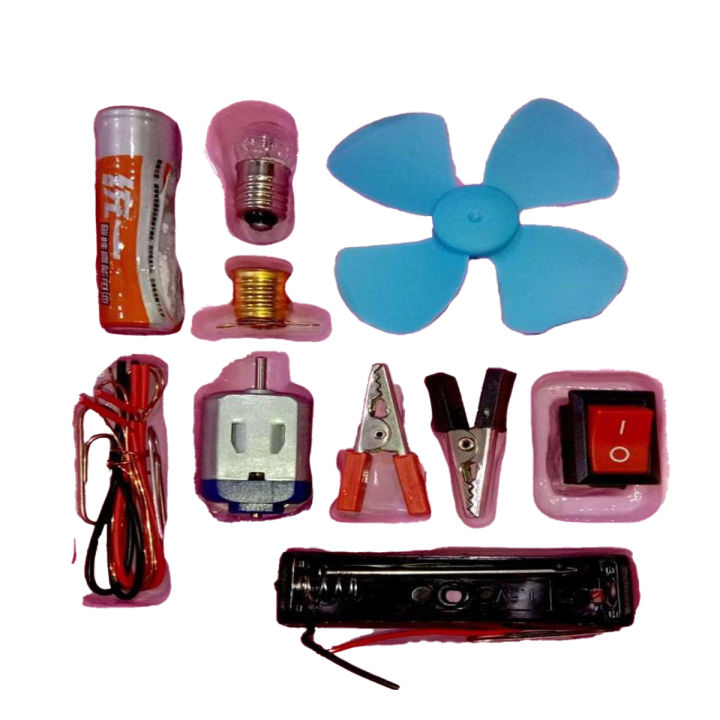 Picture of DIY Science Kit for Students, Electric Circuit Kit with Motor Fan Toy or for Project Work |Random Color| - Multicolor