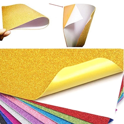 Picture of Glitter Foam Sheet Sparkles Self Adhesive Sticky A4 10-Pack - Multicolor