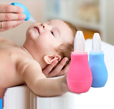 Picture of Newborn Infant Nasal Aspirator, Mucus Suction, Soft Tip, Nose Cleaner Cleaner Nasal Vacuum Mucus Suction Aspirator Soft Tip kit - Multicolor