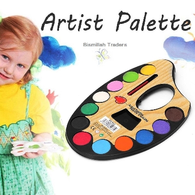 Picture of Artist Palette with 12 Water Color and Paint Brush solid watercolor paint x1 - Dulux Ambiance All