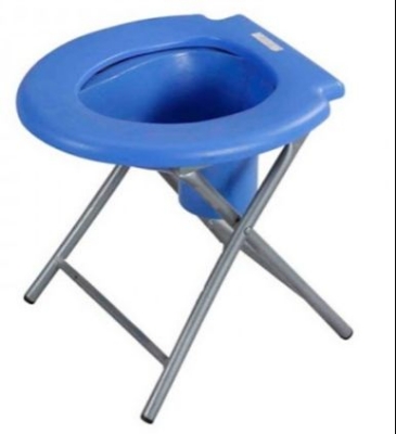 Picture of Folding Commode Chair stool Portable folding Long Lasting - Light blue