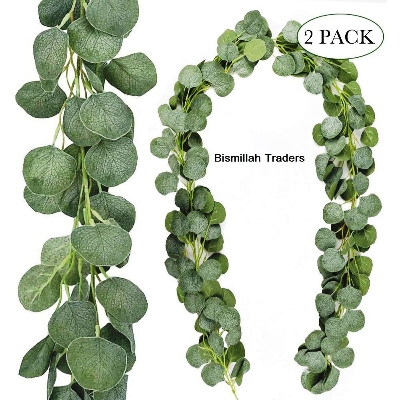 Picture of Eucalyptus Vines Green Artificial Eucalyptus Garlands for Wedding Background Arch Decoration - Deep green