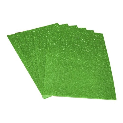 Picture of Craft Foam SELF ADHESIVE Glitter Foam Sheets A4 Pack of 10 Assorted - Red