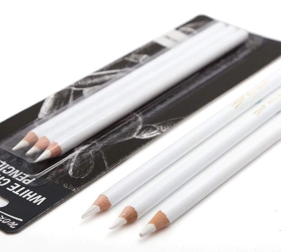 Picture of 3 PCS White Charcoal Pencils, Highlight Sketch White Pencil charcoal for Artists White Charcoal Sketch Pencils White Sketch Pencils Set, White Drawing Pencils for Artists Beginner Student Designer - White
