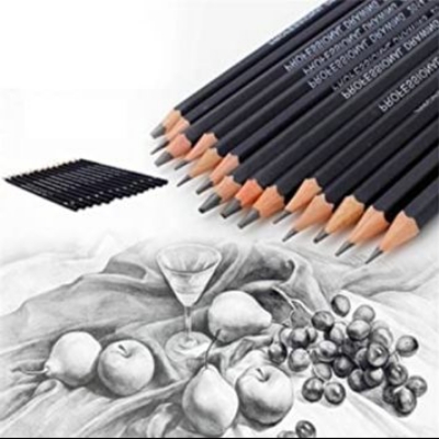 Picture of 14pcs,set Professional Graphite Sketching charcoal Pencils Set for Drawing - Black