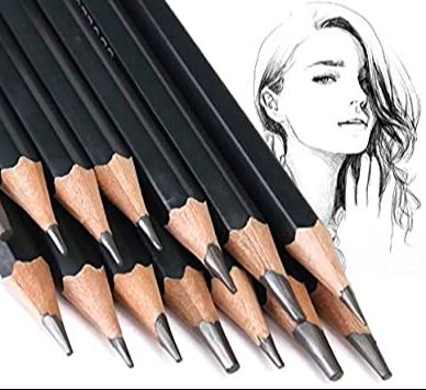 Picture of 14pcs,set Professional Graphite Sketching charcoal Pencils Set for Drawing - Black
