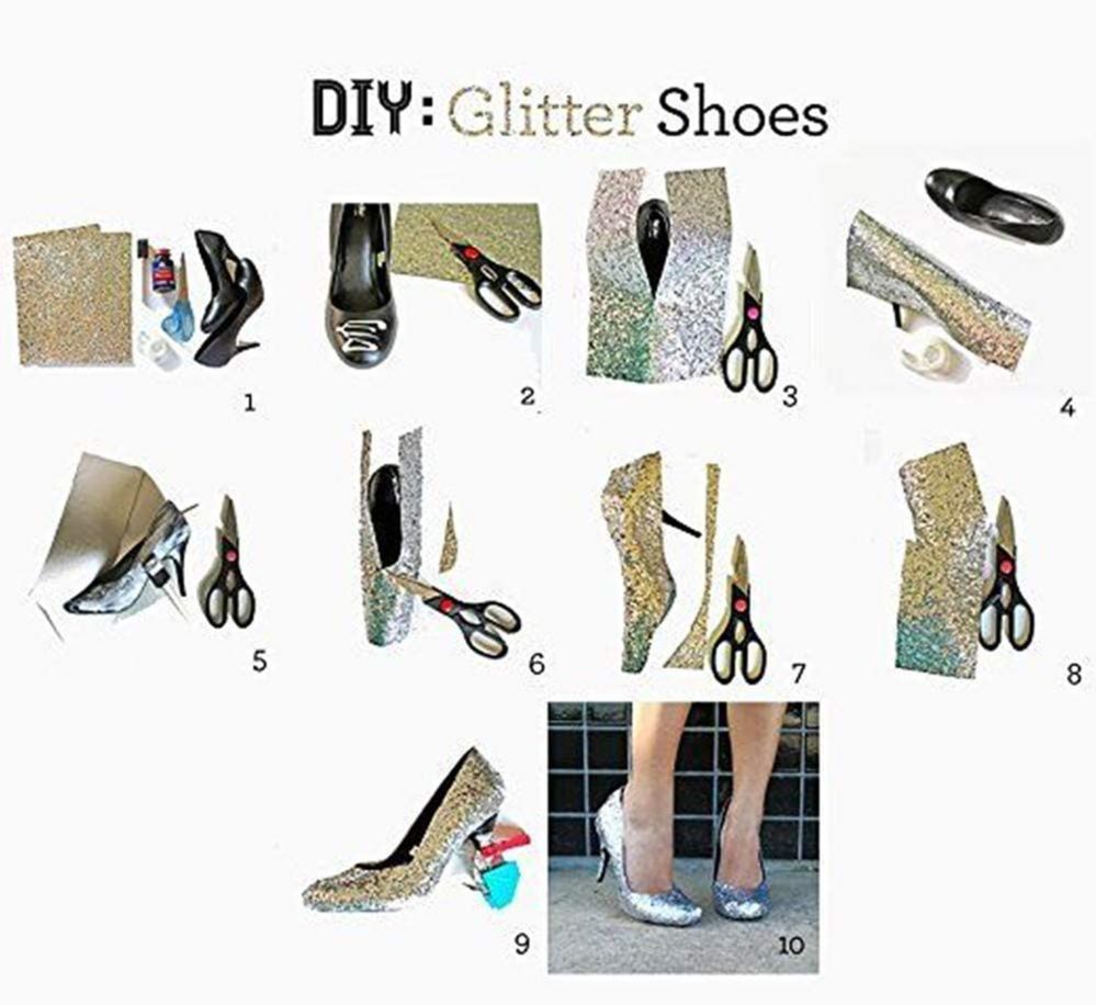 Picture of 10pcs 10 color Glitter Foam Paper Kids Diy Scrapbooking Craft Handmade Material Wedding Party Decoration Spong Paper - Multi color