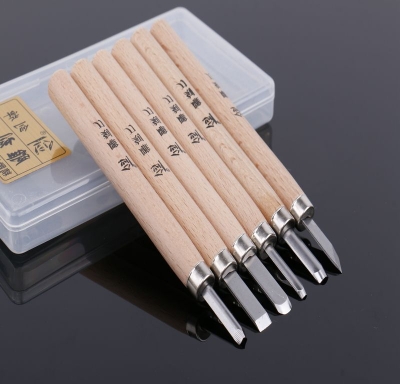 Picture of 6 PCS Wood Carving Chisels Tool Woodworking Engraving Set Nicking Cutter DIY Wood Carving Hobby Craft Woodcut Tool/Chisels 135mm - Multicolor