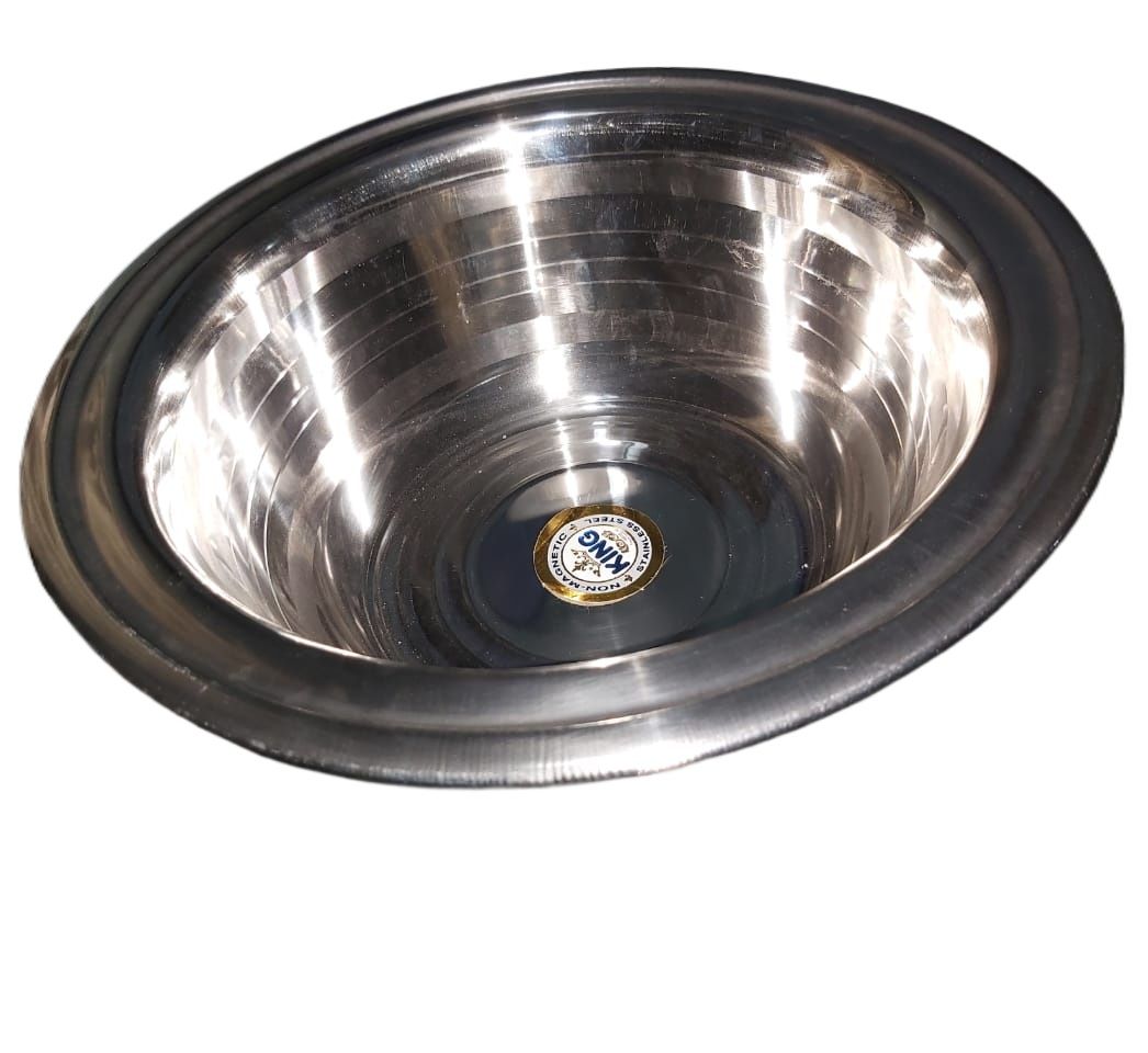 Picture of Mirror Polish Steel Bowlfor Ser ving Sabji/Daal Stainless Steel Disposable Vegetable Bowl  ( Pack of 1 ) - Silver