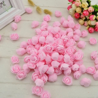 Picture of 20 Pcs Pink PE Foam Rose Head Artificial Flower