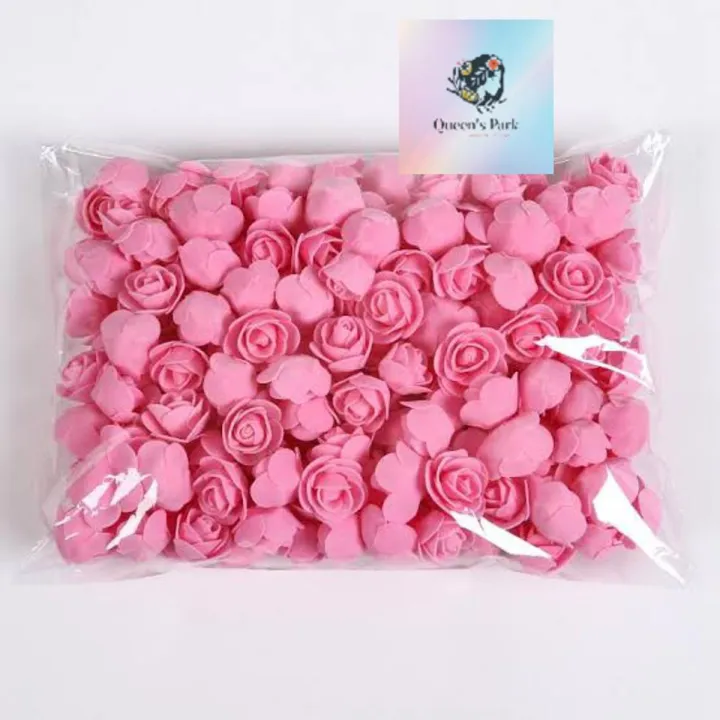 Picture of 20 Pcs Pink PE Foam Rose Head Artificial Flower