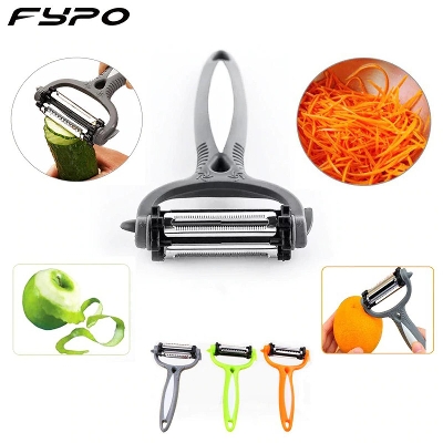 Picture of Kitchen Gadget Potato Peeler Multifunctional 360 Degree Rotary Vegetable Peeler Cutter Melon Planer Grater Kitchen Cookig Tool - Multicolor