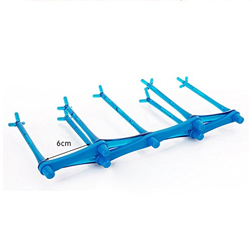 Picture of Stretched Drain Cup Holder With 7 Pillars Folded Glass Cup Rack For Kitchen Cup Bottle Load 7 Glasses Cup Storage Tool - Coffee Mug - Green