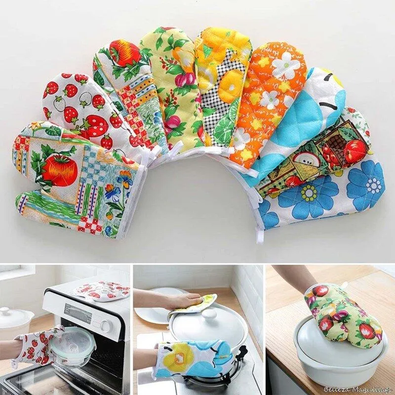Picture of Heat Resistant Anti-Slip Cooking Glove - Microwave and Kitchen Baking Tool - Multicolor
