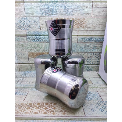 Picture of 1 Pcs Silver Water Glass , Silver Stainless Steel Drinking Glass, Mirror Polish. Cd:P00. - Silver