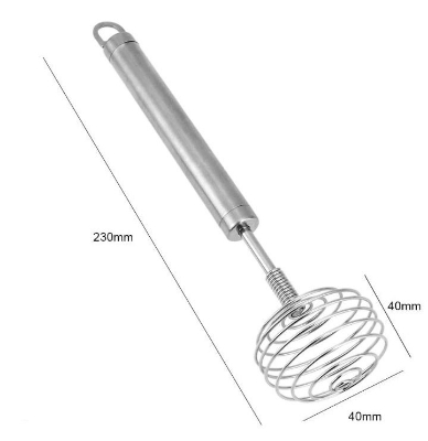 Picture of 1Pcs Handheld Stainless Steel Egg Beaters Egg Mixing Blender Cream Cake Whisk Mixer Kitchen Baking Tools Bakeware Supplies - Silver
