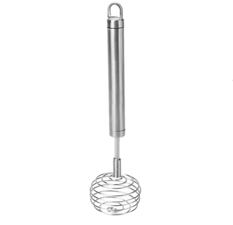 Picture of 1Pcs Handheld Stainless Steel Egg Beaters Egg Mixing Blender Cream Cake Whisk Mixer Kitchen Baking Tools Bakeware Supplies - Silver