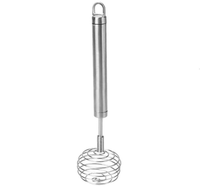 Picture of 1Pcs Handheld Stainless Steel Egg Beaters Egg Mixing Blender Cream Cake Whisk Mixer Kitchen Baking Tools Bakeware Supplies - Silver