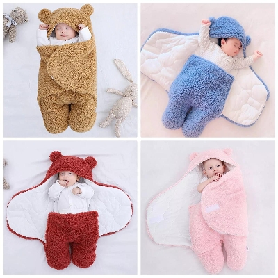 Picture of Newborn Winter Baby Sleeping Blankets /Soft Newborn Baby Wrap Blankets . Baby Sleeping Bag Ultra Soft & Comfortable Blanket For Unisex. New Blanket Import From China - Multicolor