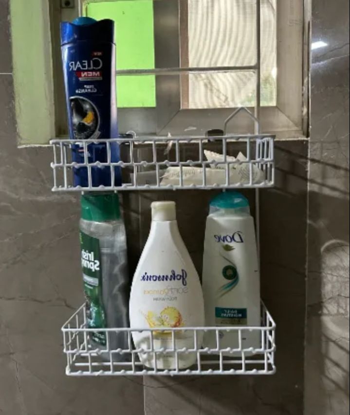 Picture of Wall Hanging Kitchen bathroom Metal Rack bathroom organizer Drying Rack - Oven Cover - Multicolor