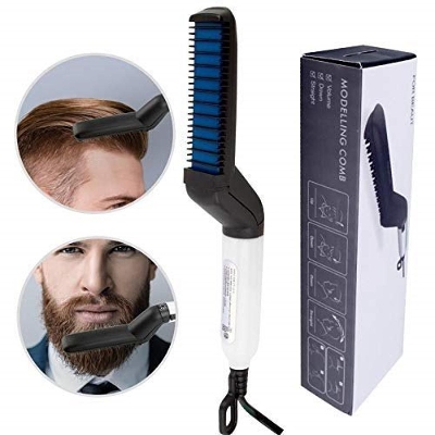 Picture of Electric Hair Styling Combs Modelling Comb Curler Brush Men Hairdressing Styling Comb - Hair Straightener - Face