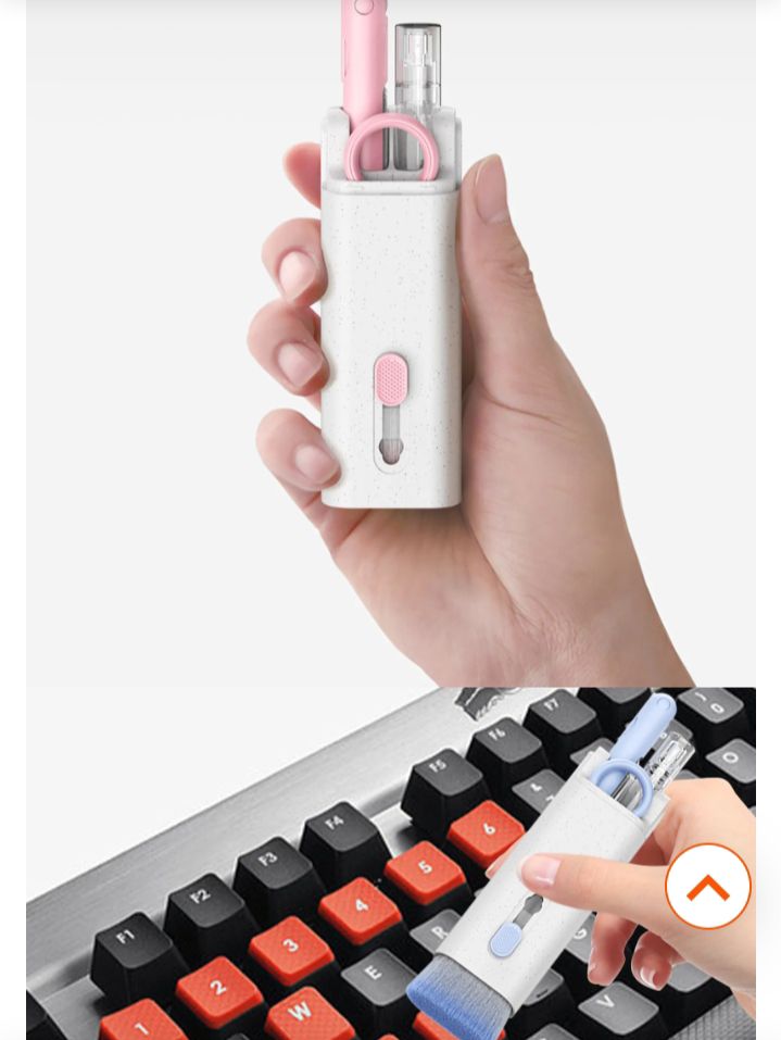 Picture of Keyboard Cleaning Brush Airpods Pro Cleaning Kit 7 in 1 Multifunction Keyboard Cleaning Kit Headphone Cleaning Brush Soft Brush Keyboard Caps
multicolor - Multicolor