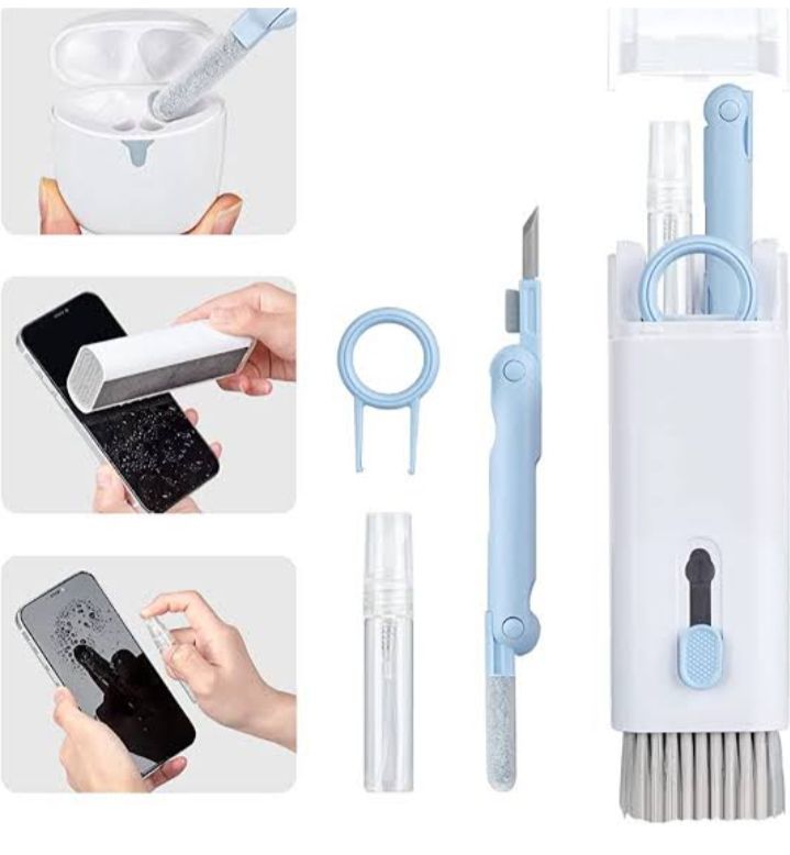 Picture of Keyboard Cleaning Brush Airpods Pro Cleaning Kit 7 in 1 Multifunction Keyboard Cleaning Kit Headphone Cleaning Brush Soft Brush Keyboard Caps
multicolor - Multicolor