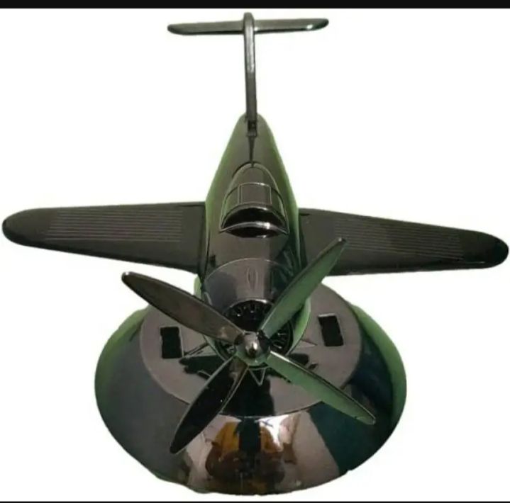 Picture of Solar Aircraft Decoration Airplane Model Mini Car Perfume Air Freshener Fragrance Car Solar Fighter Propeller Flavoring Decoration Car Interior Accessories Men And Women Perfume Diffuser Solar Auto Flavoring Supplies Propeller Rotating - Other