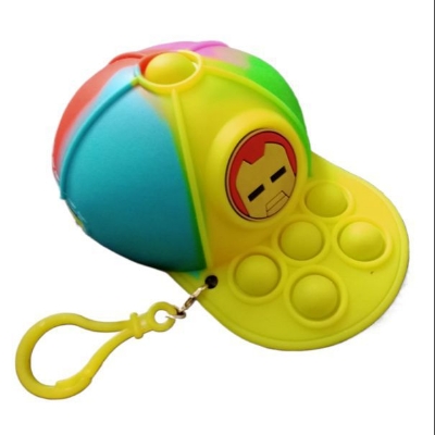 Picture of Cap Pop it bag mini coin purse finget toy Pop Hat Bubble Popper - Rainbow
