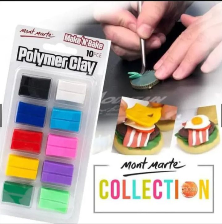 Picture of Mont Marte Make n Bake Polymer Clay 10pc Lilin Polimer - Multicolor