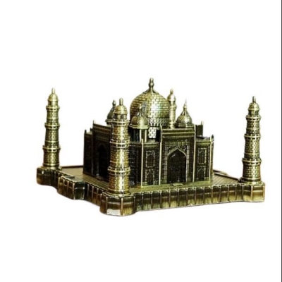 Picture of Metal Indian Taj Mahal Handicrafts Art Statue Building Model for Desktop Decor Cake Topper Gifts Party Cafe Display Home Decoration,Bronze