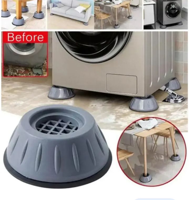 Picture of 4 Pcs Anti Vibration furniture Feet Pads furniture protector Washing Machine Rubber Mat for
furniture decorations - Grey