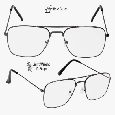 Picture of Rectangular Spectacle Frame Sunglasses, Clear Lenses - Clear