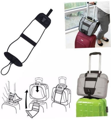 Picture of Heavy Duty Leash Bag Bungee Suitcase Belt Luggage Strap Bag Accessories Adjustable - Black