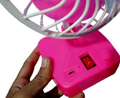 Picture of Mini charger fan table fan usb rechargeable fan 4 inch - Multicolor