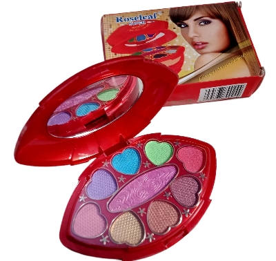 Picture of Makeup Full Kit,Heart Shape Makeup Case Set | Makeup Gift Set with Mirror Eyeshadow Kit for Women Full Kit Holiday Makeup Gift Set for Women Girls - Red