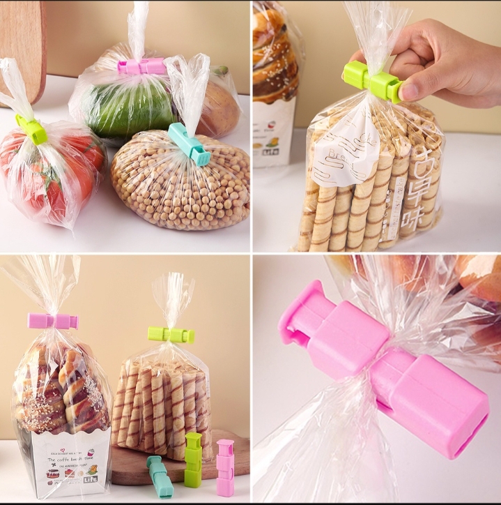 Picture of Food sealing clip Pcs Chip Clips Bread Bags Clips Food Bags Clamp Lock Reusable Grocery Bag All-Purpose Air Tight Grip Clips Great for Kitchen Office to Seal Coffee Bread Dried Fruit Frozen Foods Bags - Multicolor