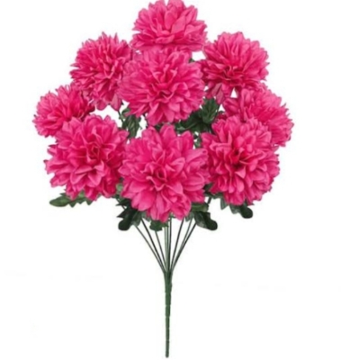 Picture of Artificial Chrysanthemum Ball Hydrangea Flower Sticks Premium Silk Flowers for Home, Office, Wedding, and Festival Décor ( Without Vase) - Multicolor