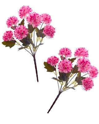 Picture of Artificial Chrysanthemum Ball Hydrangea Flower Sticks Premium Silk Flowers for Home, Office, Wedding, and Festival Décor ( Without Vase) - Multicolor
