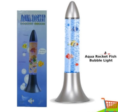 Picture of Aqua Bubble Lamp Artificial Aquarium with Fish Rocket Shaped Muticolor Lamp Rocket shape Robotic fishes Aquarium.magical colours rocket aquarium - Multicolor