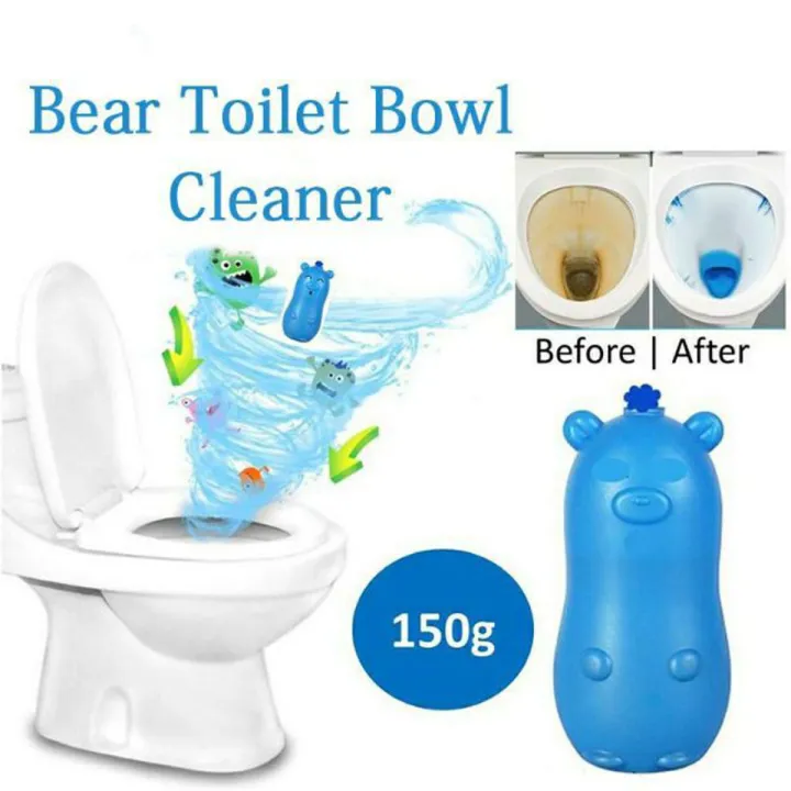 Picture of Blue Bubble Toilet Cleaner Magic Automatic Flush Toilet Cleaner Helper Blue Bubble Cleaning Deodorizes For Bathroom - Blue