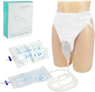 Picture of Wearable Men's Urinal, Portable Urinals for Men, Reusable Male Urine Bag, External Catheter for Men, Elderly Urinal with Urine Catheter Bags