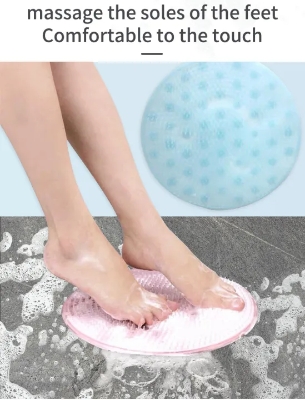 Picture of Foot Bath Massage Cushion Silicone Wash Back Massage - Pink