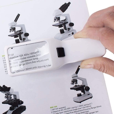 Picture of Magnifying Glass Reading Portable Magnifier Large Handheld magnifiers Used for Books Newspapers light not included