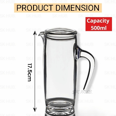 Picture of Acrylic Oil Dispenser – Durable, Airtight, and Ergonomic Clear Design for Fresh, Mess-Free Oil Dispensing Container Kitchen Accessories -Ideal for All Types of Oils 500ml - Clear