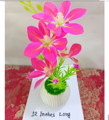 Picture of Artificial orchard Flowers with pot for Decoration Artificial Flowers for Home Decor Indoor Artificial Flower Phalaenopsis Polyurethane Artificial Flower Arrangement Artificial Flowers Plants - Multicolor