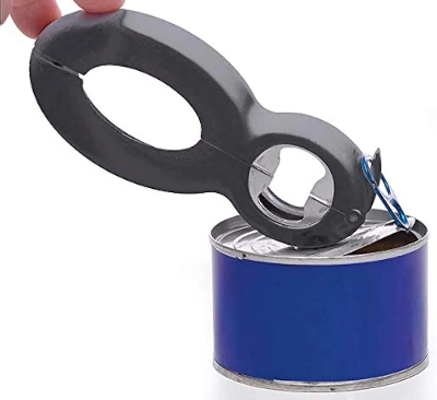 Picture of Multifunctional Opener Jar Opener Bottle Opener Can Opener Bag Safety Seal Opener Lid Twist Off Seal Gripper Opener Soda Bottle Cap Opener Multi Lid Off Helps Seniors Remove Lids Plastic - Black