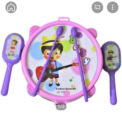 Picture of Baby Drum Set Dhol Toy For Kid-Chinese (Toys) - Multicolor